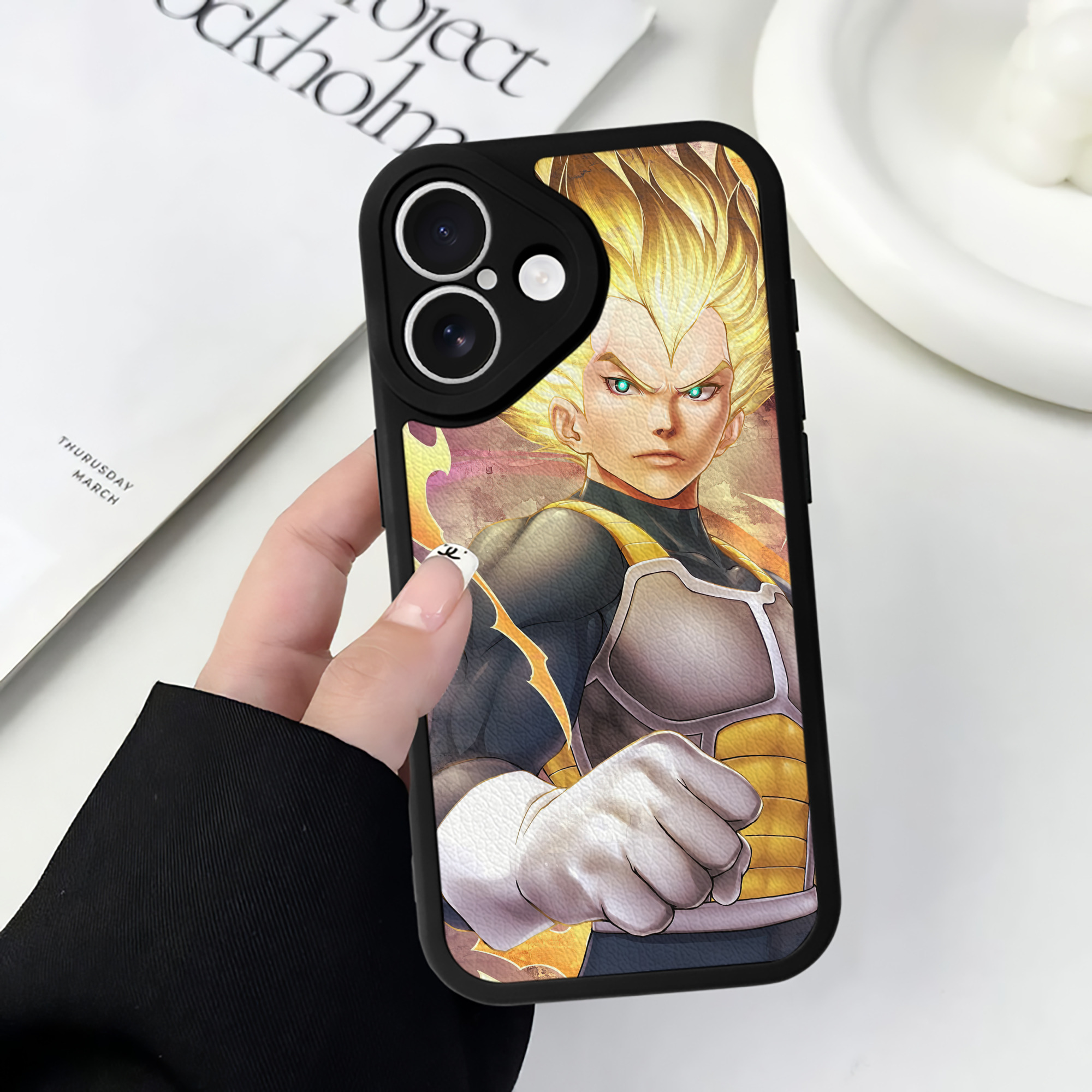 （画像用） ドラゴンボール DRAGON BALL 【iPhone 16シリーズ対応】シリコンスマホケース（レザー調） 材質：シリコン
